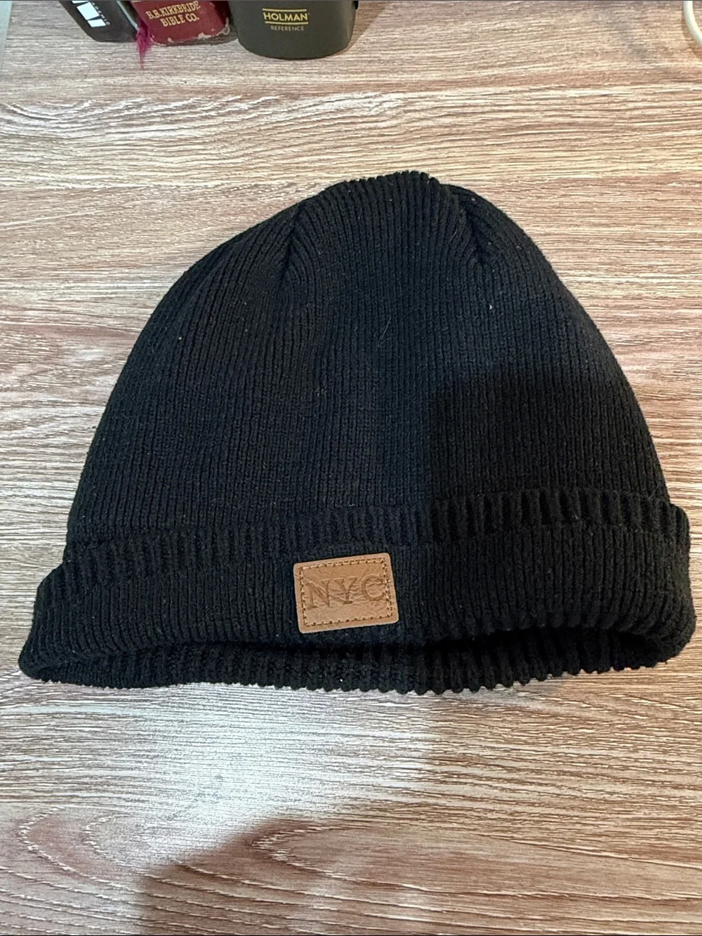 NYC Black Knit Beanie - Classic Men’s Winter Hat